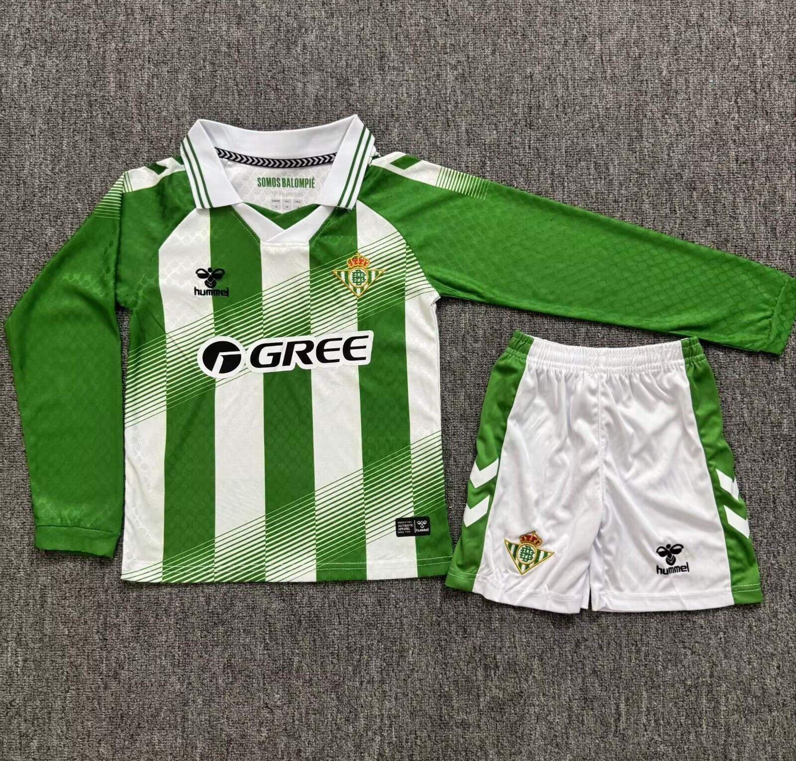 Kids-Real Betis 26/27 Home Long Soccer Jersey